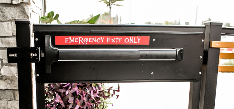 emergency push bar installation in Eola